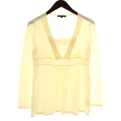 23区 オンワード樫山 ニット セーター ウール 長袖 レース 38 アイボリー /XZ ■GY63