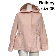 ◇ ボールジィ Ballsey フーデットショートコート ショート丈ブルゾン 長袖 フード ライトピンク コットン混 36 S 7号 レディース S6C019のサムネイル