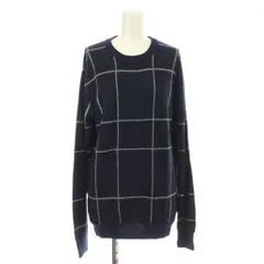 センスオブプレイス バイ アーバンリサーチ Sense of Place by Urban Research ニット セーター M ネイビー 格子柄 クルーネック 長袖 /LP ■GY60