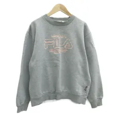 フィラ FILA トレーナー スウェット M グレー クルーネック ロゴ刺繍 オーバーサイズ /SY42 ■GY63