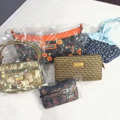 新品 ジムトンプソン 花柄 ポーチ 巾着 コスメポーチ タイシルク 小銭入れ ５点セット 未使用 中古 H7-7-98