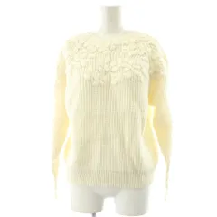 ストロベリーフィールズ STRAWBERRY-FIELDS ニット セーター ウール F 白 ホワイト 花柄 長袖 /GP ■GY60