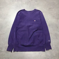 GQ4838◇Champion : USA製 90’s 刺繍タグ リバースウィーブ◇L◇パープル チャンピオン スウェット REVERSE WEAVE ヴィンテージ