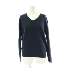 B&Y ユナイテッドアローズ BEAUTY&YOUTH ビューティー&ユース ニット セーター アンゴラ ネイビー 紺色 無地 Vネック 切り替えデザイン 長袖 トップス /PP ■GY60