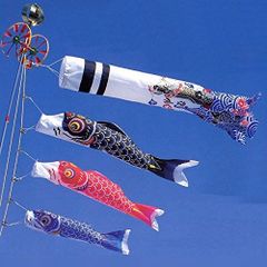 即納！激安！■鯉5匹！千鳥吹流♪ゴールド鯉のぼり3ｍ8点セット ■ポール別売 即納！激安！□鯉5匹！千鳥吹流♪ゴールド鯉のぼり3m8点セット