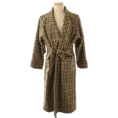 ダックス DAKS ヴィンテージ チェック柄 ロングコート ベルト付き MA ベージュ /HK ■OS ■GY49