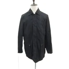 ポールスチュアート PAUL STUART 中綿コート ロング丈 スエード調 L 黒 ブラック ライナー付き 4NP47-711-09 /SY36 ■GY58