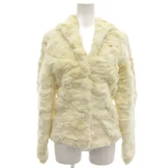 アールエフ R・F RF  美品 ファージャケット ラビットファー 38 ベージュ テーラードカラー 長袖 /KR ■GY58