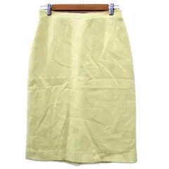 ミラショーン mila schon タイトスカート ミモレ丈 スリット 44 L イエロー 黄 /SY40 ■GY58