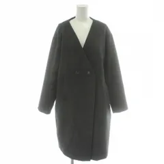 ショコラフィネローブ chocol raffine robe ノーカラーコート ロング 長袖 F グレー /PP ■GY59のサムネイル