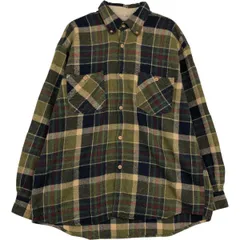 古着 Green Oaks 長袖 ボタンダウン フランネルチェックシャツ メンズXL相当 ヴィンテージ/eaa618504