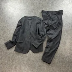 Green Label Relaxing GLR グリーンレーベルリラクシング ユナイテッドアローズ ポンチ セットアップ 上下 スーツ キーネック ジャケット スラックス ストレッチ グレー レディース 3514-126-1314 3522-126-1051