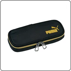 プーマ PUMA ヘザーボックスペンケース ブラック PM230BK クツワ 筆記具や小物を分けて収納できる ペンホルダー付き 整理整頓 多機能 機能性 シンプル かっこいい 黒のサムネイル