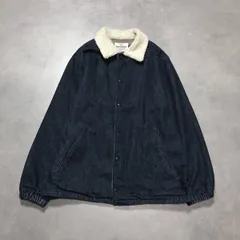 GQ4845◇HOUSTON：裏地ブランケットデニム襟ボアジャケット◇XL◇ブルー系 インディゴ ヒューストン ミリタリーのサムネイル