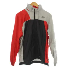 ヨネックス YONEX ウィンドウブレーカー 上着 M グレー 黒 ブラック長袖 スタンドカラー フルジップ /LP ■GY58