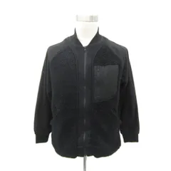 ユニクロ UNIQLO × ホワイトマウンテニアリング Mountaineering ボアジャケット 切替 フリース ミドル丈 S 黒 /SY4 ■GY61