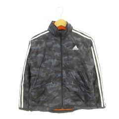 아디다스 adidas 윈드 브레이커 재킷 푸드 수납 뒤 플리스 원단 150 그레이 총무늬 위장 무늬 긴팔/AH26 ■GY61