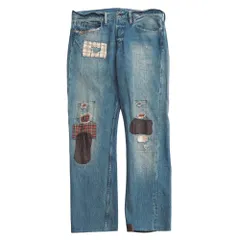 POLO RALPH LAUREN ポロ・ラルフローレン デニムパンツ サイズ- パッチワーク エイジング ダメージ加工 ジーンズ  ブランド古着【中古】20260303/RA7857