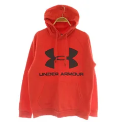 アンダーアーマー UNDER ARMOUR スウェットパーカー プルオーバー 裏起毛 プリント M レッド /MY ■OS ■ECB001