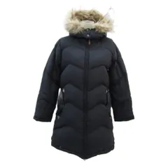 ジェーンリバー JANERIVER ダウンコート ミドル丈 ハイネック M 黒 ブラック ファー付き サンプル品 /MA7 ■GY59