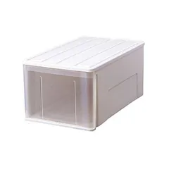 たっぷり収納ケース/衣装ケース 〔幅39cm×高さ30cm〕 ホワイト 日本製