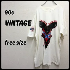 90s ヴィンテージ プリントTシャツ ビッグサイズ ホワイト 古着 メンズ USA製