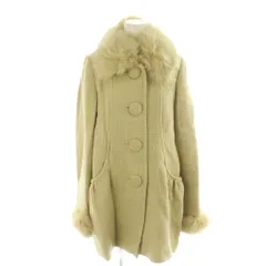 セシルマクビー CECIL McBEE コート ウール混 M ベージュ ファー襟 ファー袖口 長袖 /AG ■OS ■GY60のサムネイル