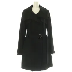 トップショップ TOPSHOP ビッグカラーコート ベルト付 UK12 ブラック /MY ■OS ■ECC001のサムネイル