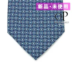 現品限り・フェラガモ プリント ネクタイ AS00829 35 7403 002 ブルー系 サルヴァトーレフェラガモ Salvatore Ferragamo 【並行輸入品】新品・未使用・現品限り【訳あり】色褪せあり