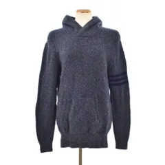 バーニーズニューヨーク BARNEYS NEW YORK ニット パーカー フーディー L 青 ブルー ■ECC001のサムネイル
