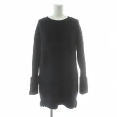 アーバンリサーチ ドアーズ URBAN RESEARCH DOORS ニットワンピース ウール One 黒 ブラック ラウンドネック 長袖 リブ編み /PP ■GY60