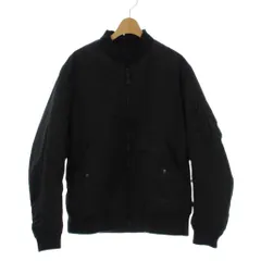 ユニクロ UNIQLO ボンバージャケット 3 黒 ブラック リブ襟 長袖 左袖ユーティリティポケット /LP ■GY58