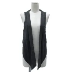 ザラ ベーシック ZARA BASIC ベスト M チャコールグレー 前開き ミドル丈 /HO40 ■GY58