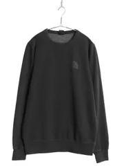 【お得なクーポン配布中!】 ノースフェイス プリント スウェット メンズ S 古着 アウトドア トレーナー 裏起毛 ワンポイント クルーネック シンプル トップス ブラック