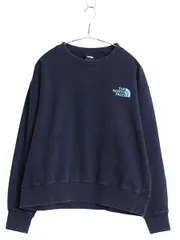 【お得なクーポン配布中!】 ノースフェイス ワンポイント ロゴ 刺繍 スウェット レディース M / 古着 アウトドア トレーナー クルーネック 裏起毛 シンプル ショート丈