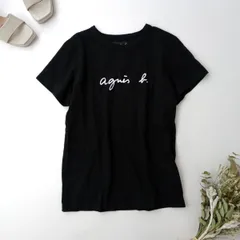 ◯agnes b. アニエスベー ロゴ 半袖Tシャツ コットン 綿 100％ 日本製 (109Y＋8560)26N