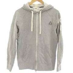 リーボック Reebok パーカー スウェット L グレー フード付き フルジップアップ 長袖 /DU ■GY60