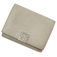 【中古】LOEWE | ロエベ アナグラム トライフォールド 三つ折り財布 ベージュ【尾張小牧店】