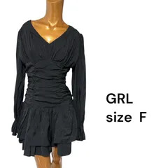 No.244 (♡)GRL  シャーリングワンピース  y2k  ギャル