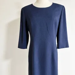 VIVID LADY ワンピース　肩パッド　ネイビー　サイズ11A3 ポリエステル　レディース　中古美品　管理番号KKVTRRA304