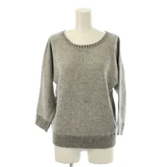 ビームスハート BEAMS HEART ニット セーター L ウール グレー 無地 ラウンドネック 七分袖 /LP ■ECD001