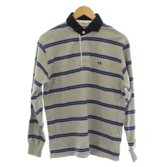 マックレガー マクレガー McGREGOR ポロシャツ M グレー ストライプ柄 ポロカラー 長袖 /LP ■ECD001