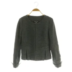 ミッシェルクラン MICHEL KLEIN ノーカラージャケット ウール 36 グレー /MY ■OS ■GY66のサムネイル