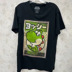 【SUPER MARIO】Tシャツ ブラック ヨッシー nintendo ニンテンドー 半袖