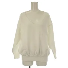 スナイデル SNIDEL ニット セーター F 白 ホワイト Vネック 無地 七分袖 /LP ■GY58