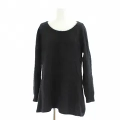 アンタイトル UNTITLED ニット ウール 4 黒 ブラック 長袖 ラウンドネック 無地 /GP ■ECC001