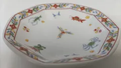 たち吉　赤絵魚藻紋小皿　中華小皿　７枚セット