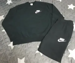 ナイキ フレンチ テリー プルオーバー パープル スウッシュ ビックロゴ スウェット セットアップ (XL)