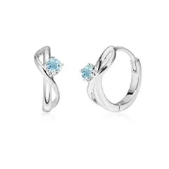 ◆アクアマリン ピアス フープ レディース 3月誕生石 【無限の石】 金属アレルギー対応 18金 ピアス リング 小ぶり 誕生日 記念日 成人式 プレゼント 女性 20代 30代 40代 37899bb7