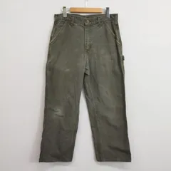 carhartt カーハート ダック ペインター パンツ メキシコ製 古着 vintage ストリート コットン メンズ ワーク 32×32 カーキ モスグリーン  C64